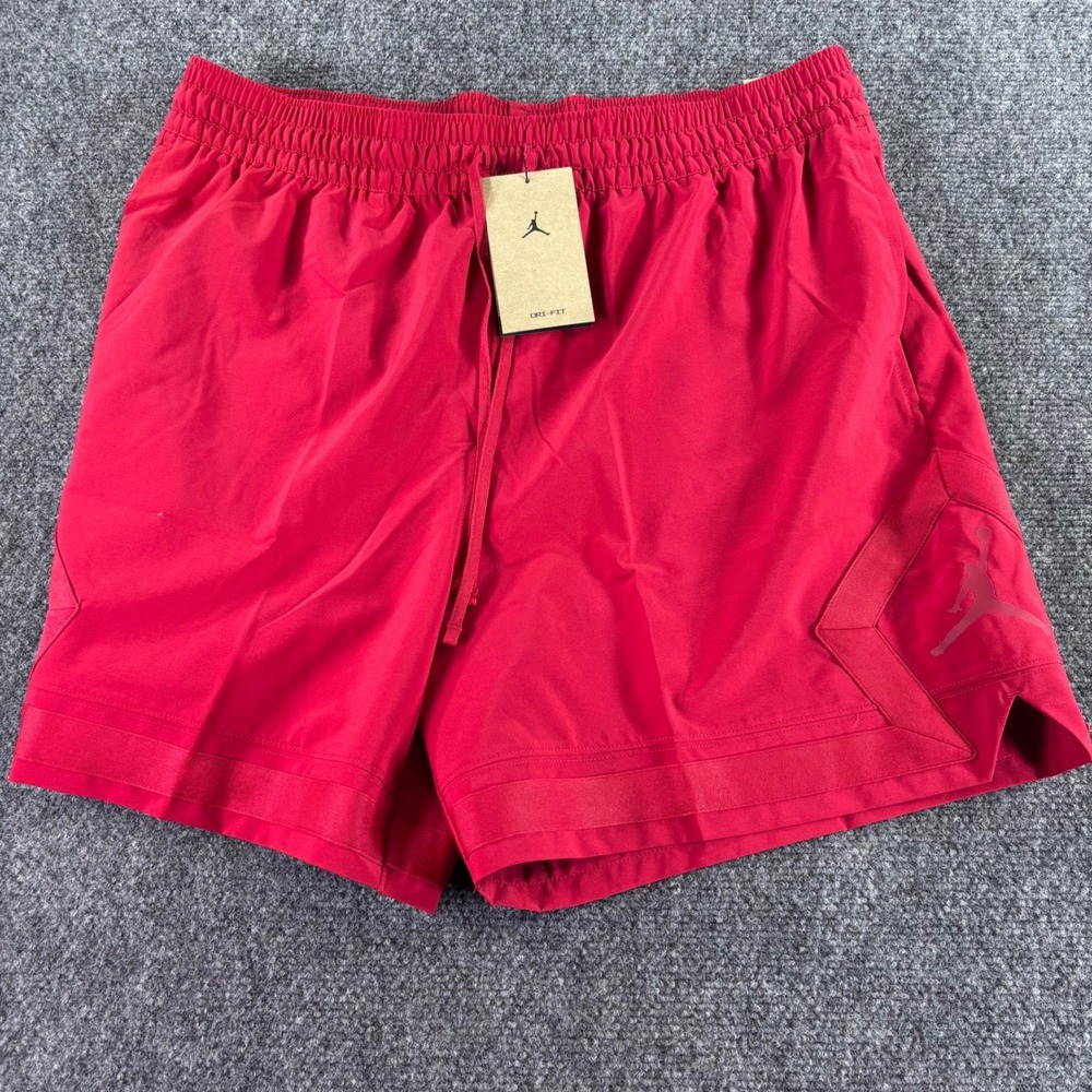 Jordan Sport Diamond Shorts Mens L Red Dri-FIT Athletic FQ2989-688 NWT New